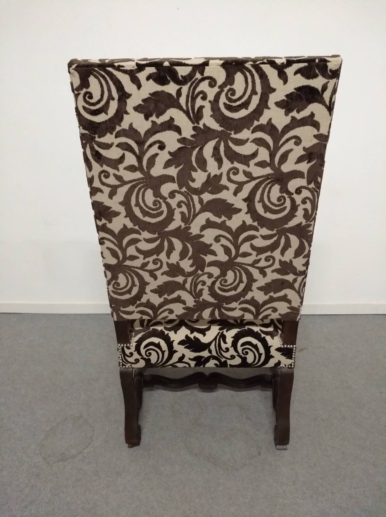 Pair of oak state armchairs, France, late 18th century