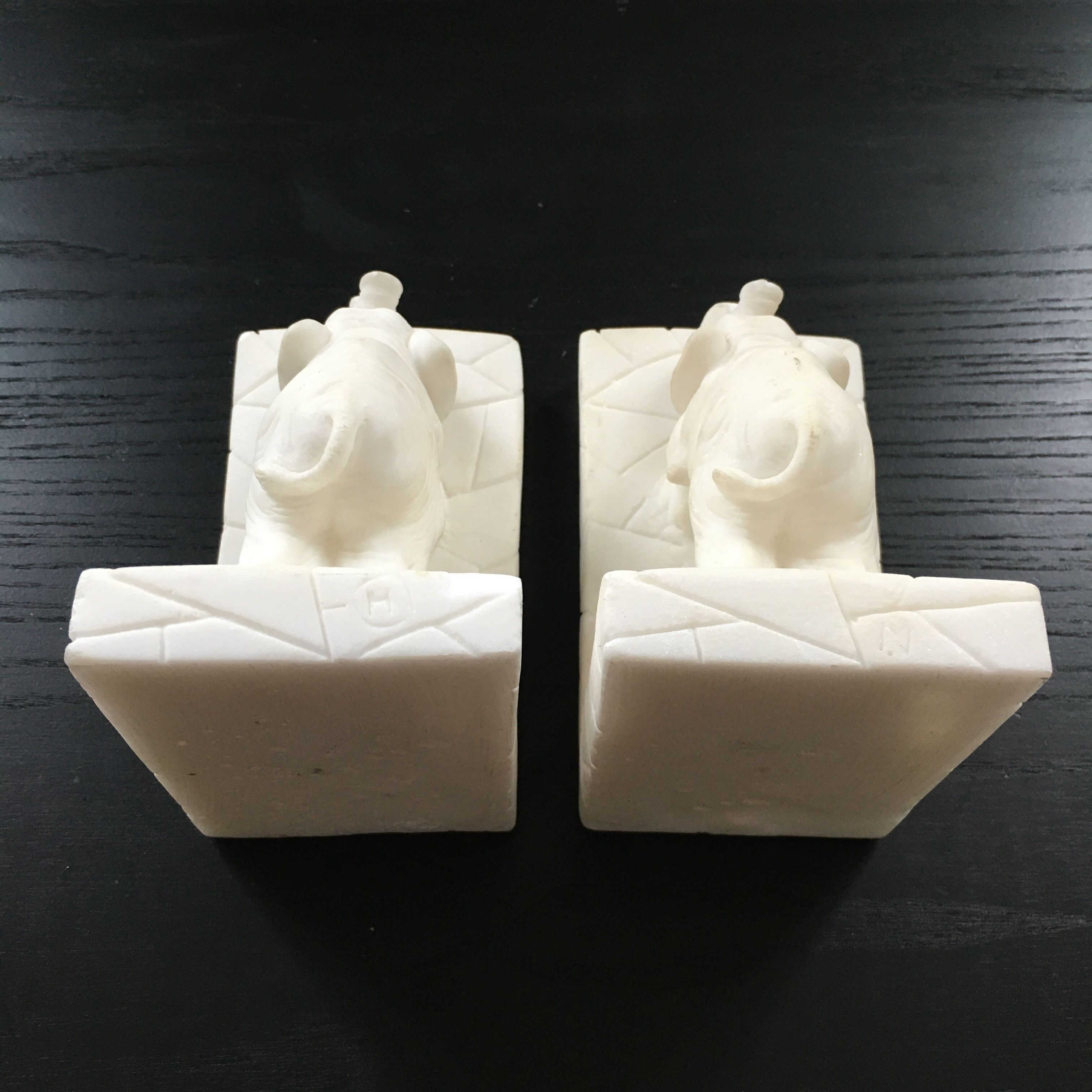 Pair of elephant bookends
