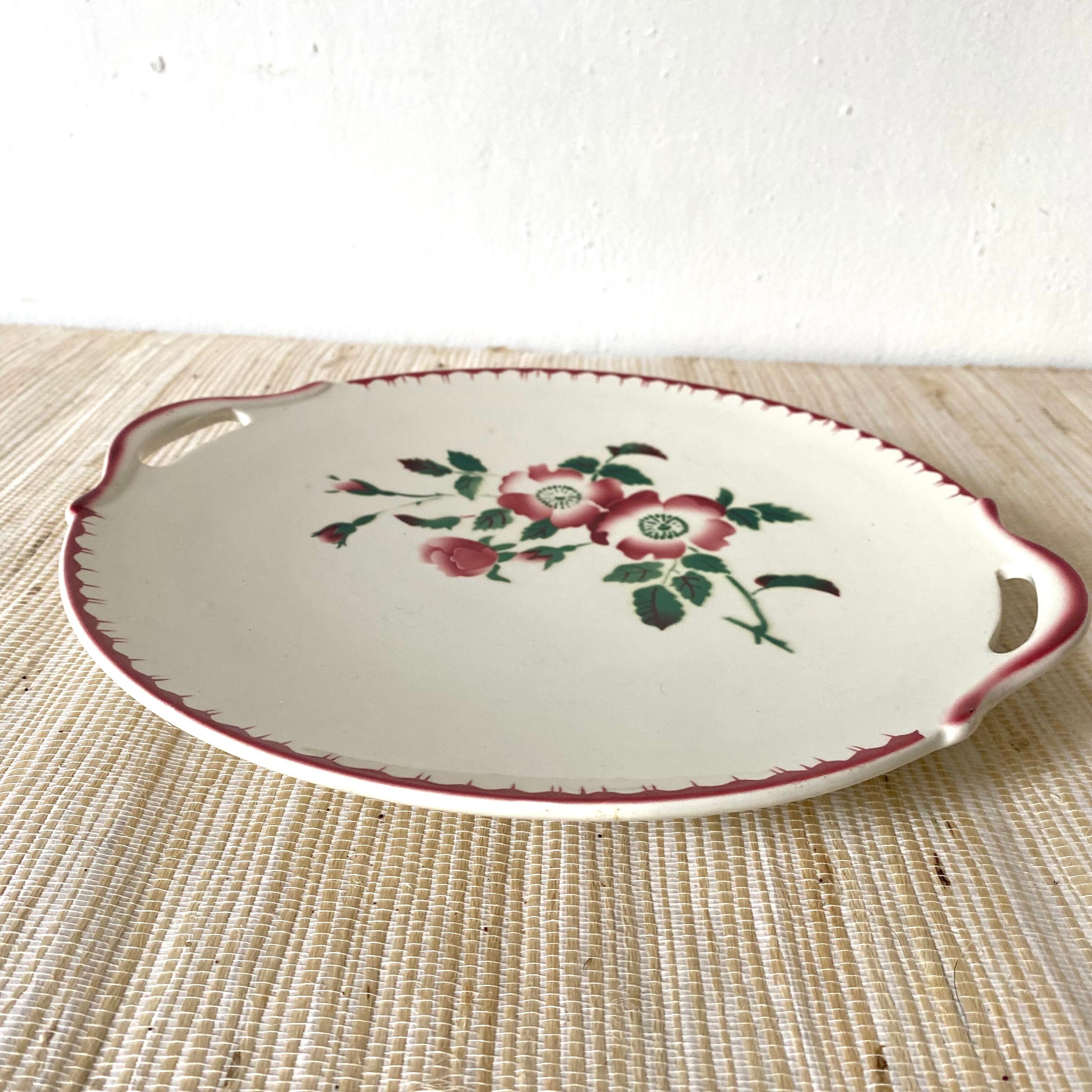 Floral pie dish Sarreguemines Epernay