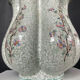 Large Italian polylobed vase by Volpi Deruta from the 1960s-70s.