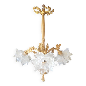 lustre en bronze louis - xvi
