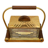 Art Deco biscuit box on a mirrored tray