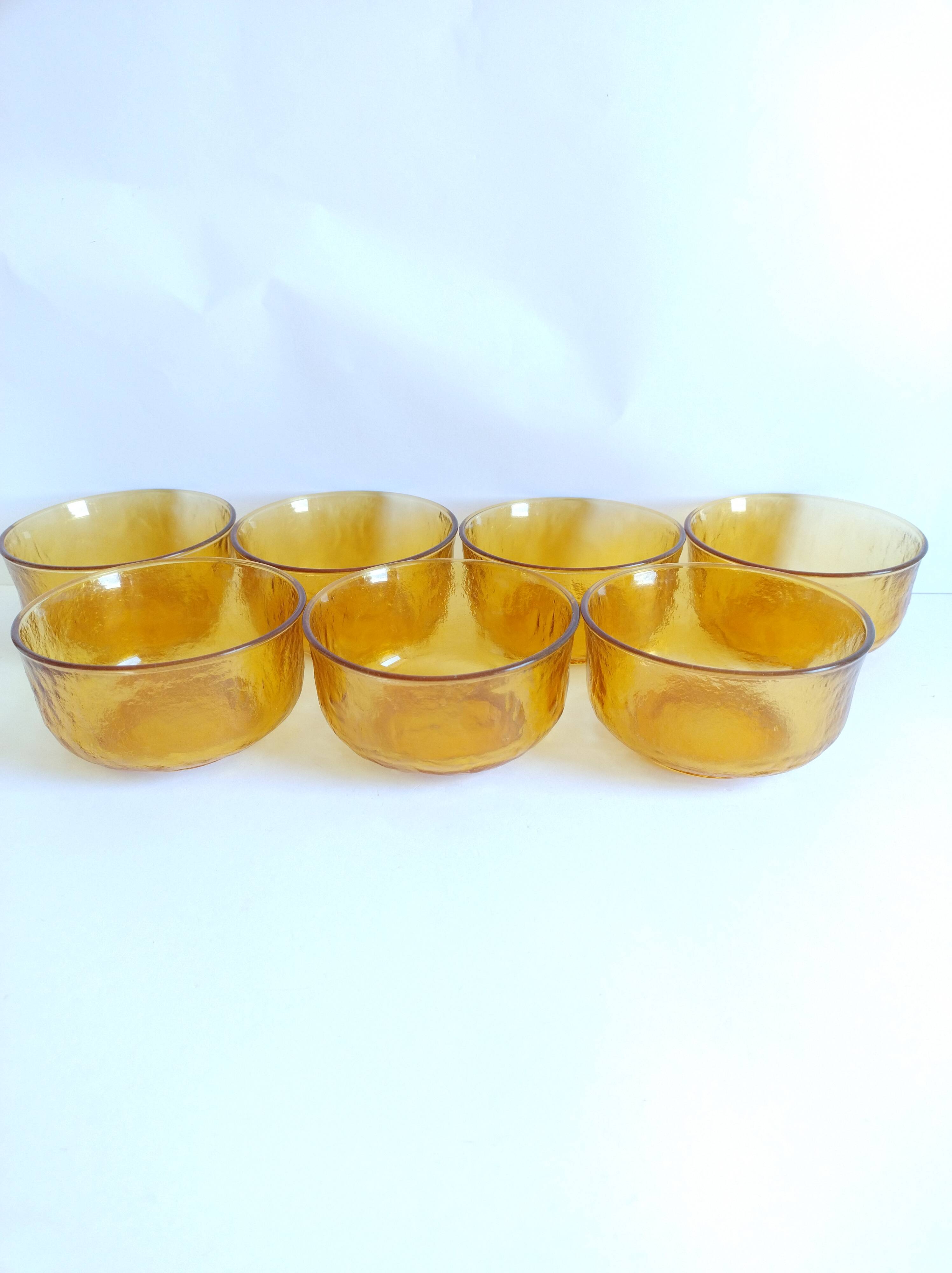 Set of 7 frosted amber cups l'alsacienne sierra biscuits
