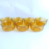 Set of 7 frosted amber cups l'alsacienne sierra biscuits