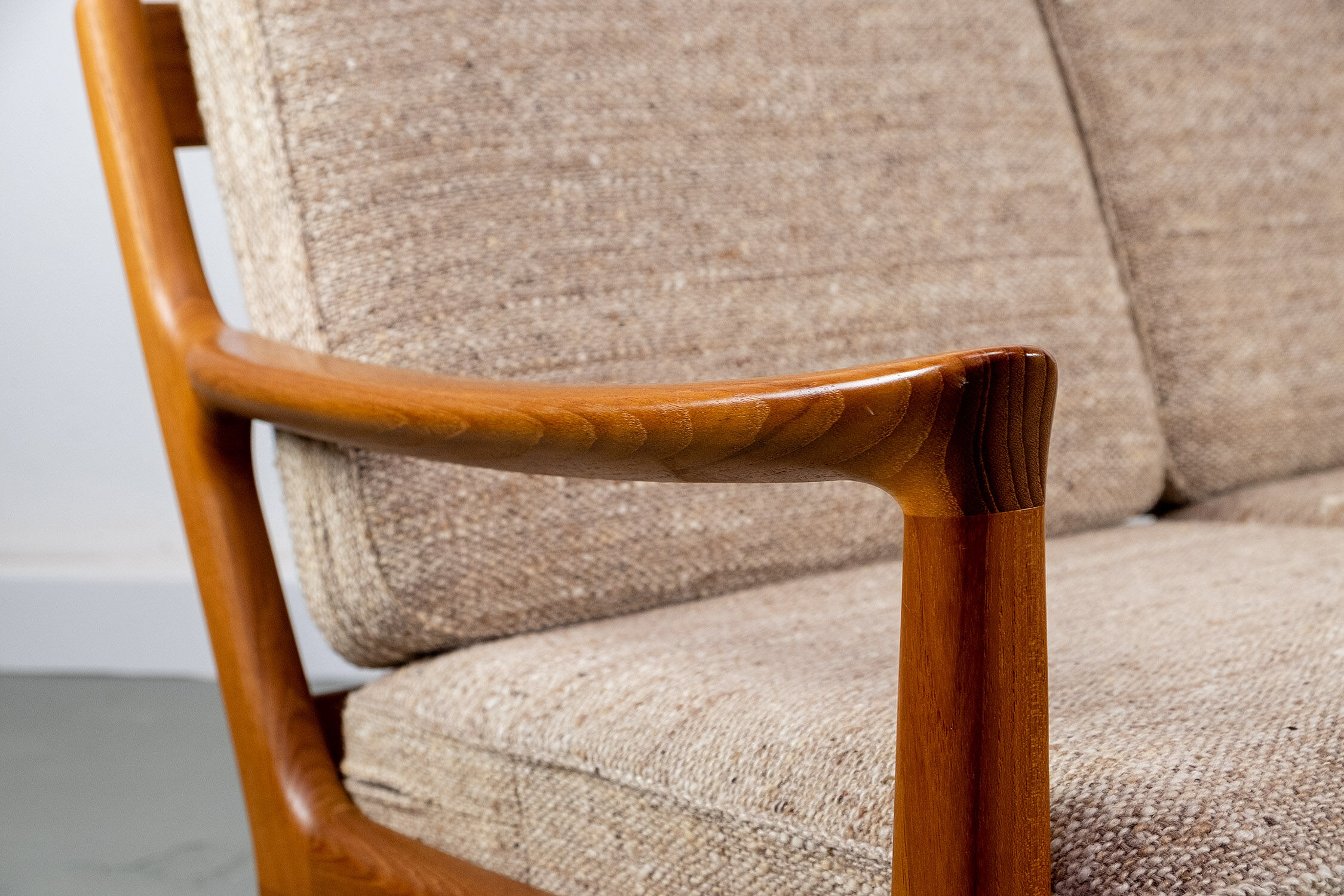 Vintage Teak 3 Seater Sofa by Juul Kristensen, 1960