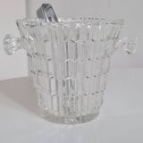 Seau à glace en cristal et sa pince en inox