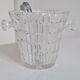 Crystal ice bucket and stainless steel tongs