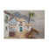 Hst 20th century signed solana: fishermen's houses, palm tree, tenerife, canary islands, spain