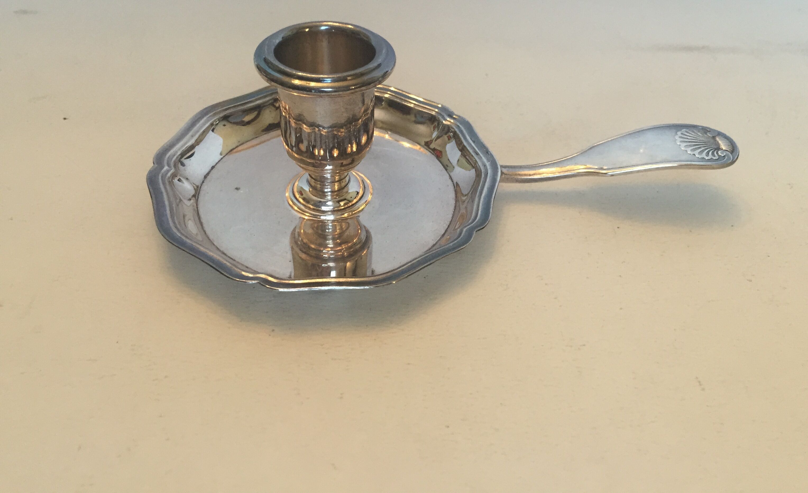 Silver metal candlestick