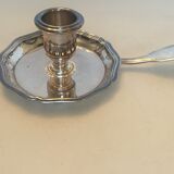 Silver metal candlestick
