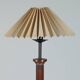 Vintage Mid Century table lamp column decor plissee shade