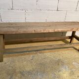 Antique bench in raw wood