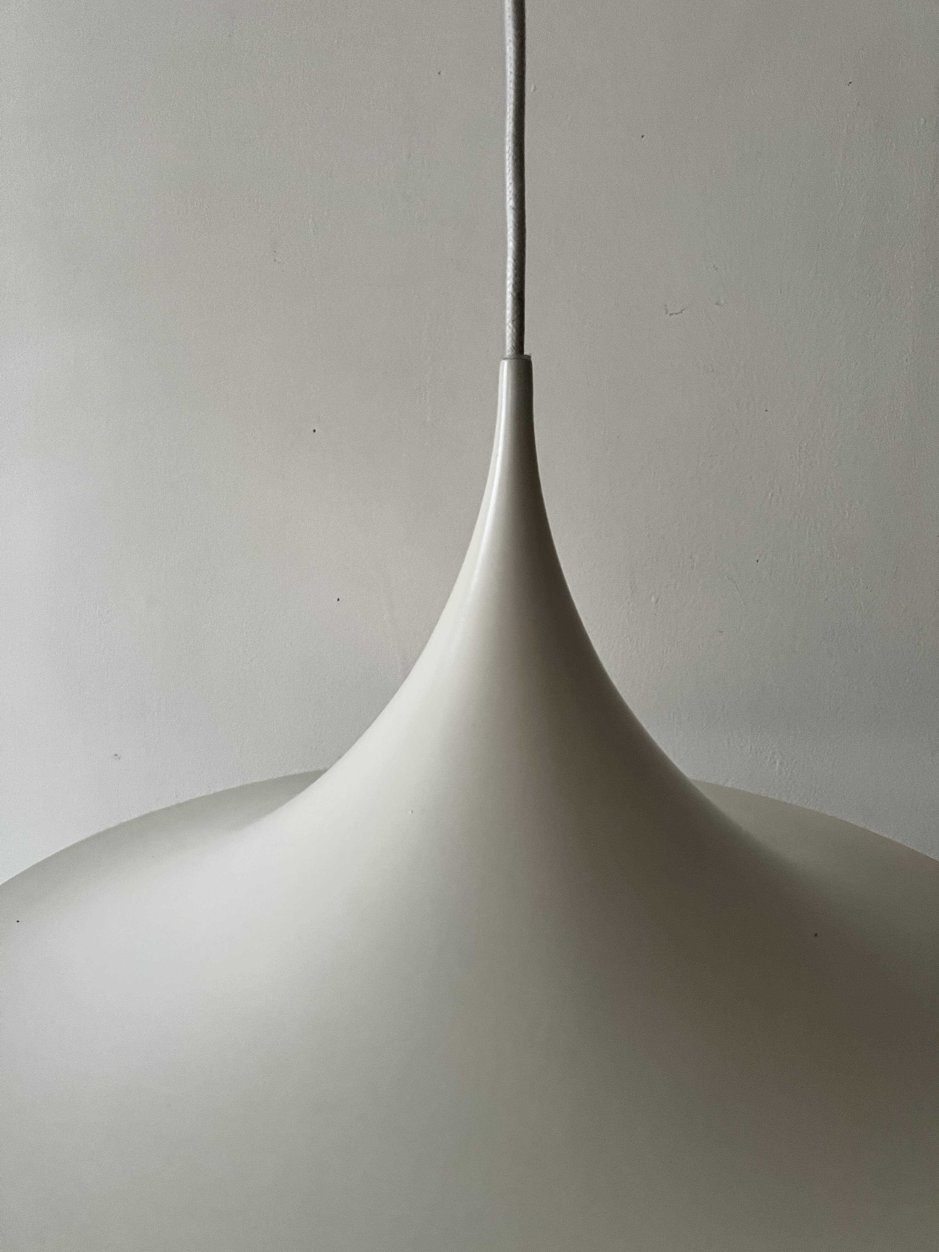 White tulip pendant by Bonderup Fog and Monrup, Danish design 1970