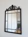 Art Deco black wrought iron wall mirror, Belgium, 1930s
