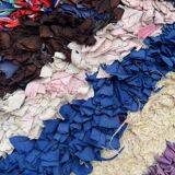 Colorful Boucherouite Moroccan rug - 107 x 244 cm