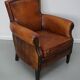 Vintage Dutch cognac coloured leather club chair