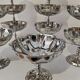 12 shiny high sorbet cups in stainless steel chrome