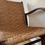 Bauhaus armchair in rope and wood