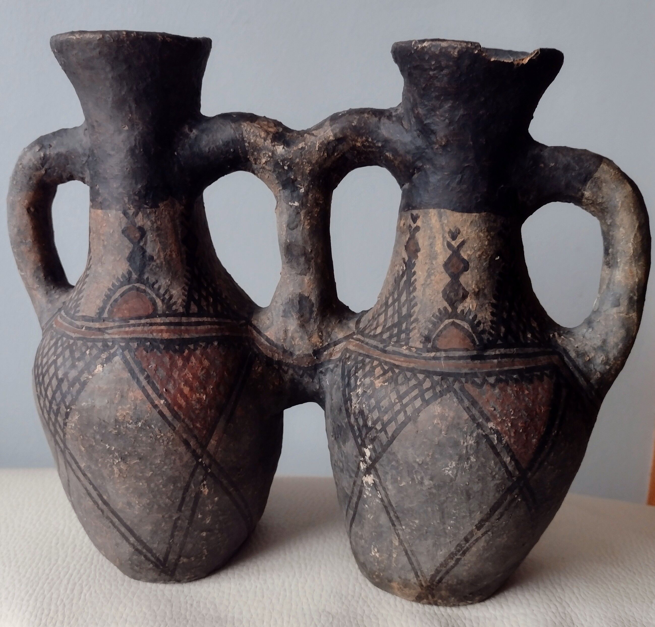 Antique berber double vessel