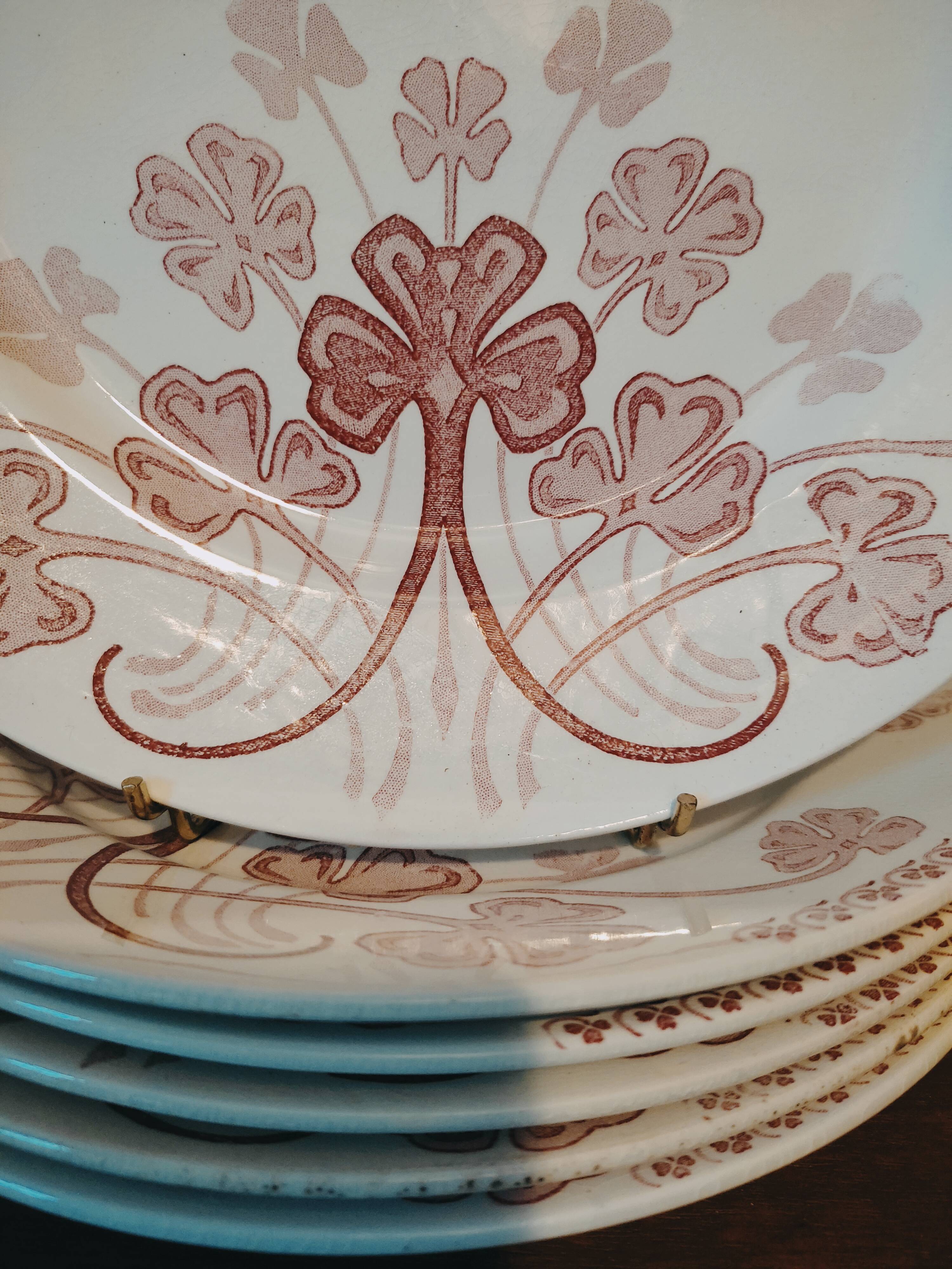 6 plates in earthenware iron by Lunéville