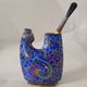 Rare Mid-Century Chinese Cloisonné Enamel Rooster Brush Holder / Vase