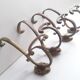 4 patères double bronze porte manteau chapeau ancienne