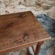 Table de ferme française ancienne en chêne et noyer (1780–1830)