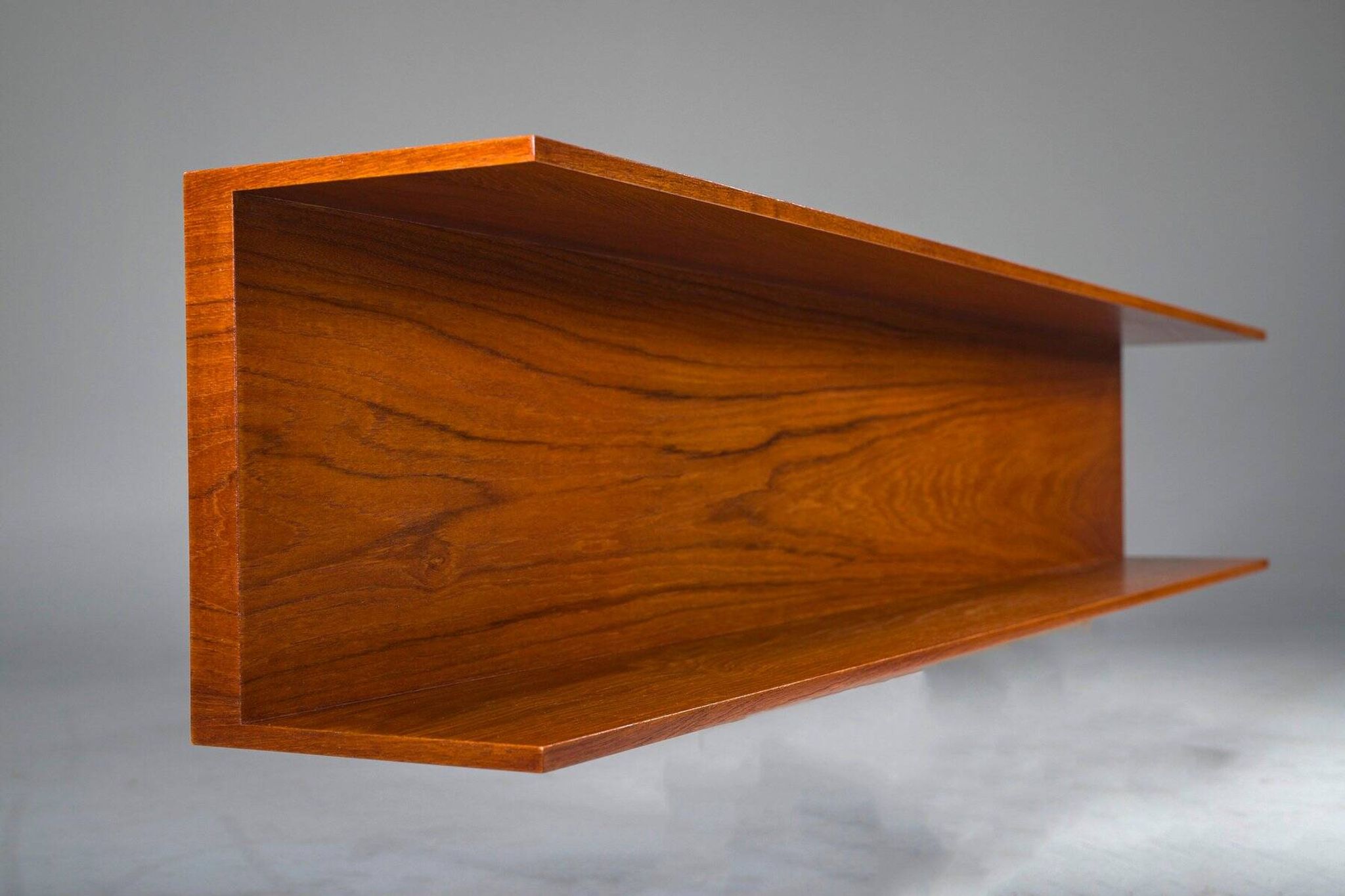 Mid-century modern teak wall shelf by Walter Wirtz for Wilhelm Renz, Germany, 1960s