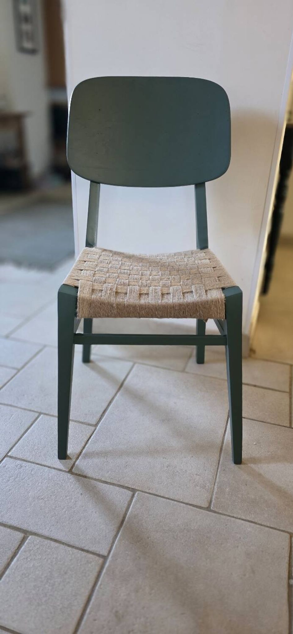 Chaise lignes scandinaves fougère et jute