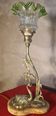 bronze lamp with marble, beautiful work by a bronzier, 1910 at 40 and fine tulip