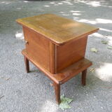 1950s oak bedside