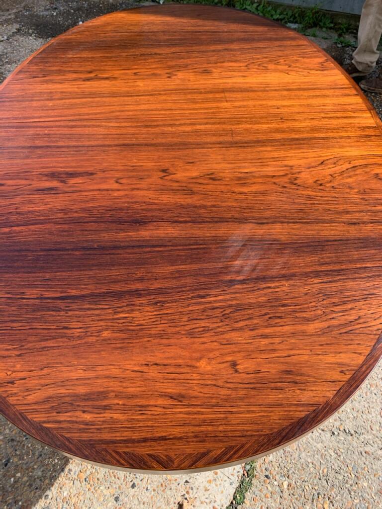 Mid century rosewood extendable dining table by John Mortensen