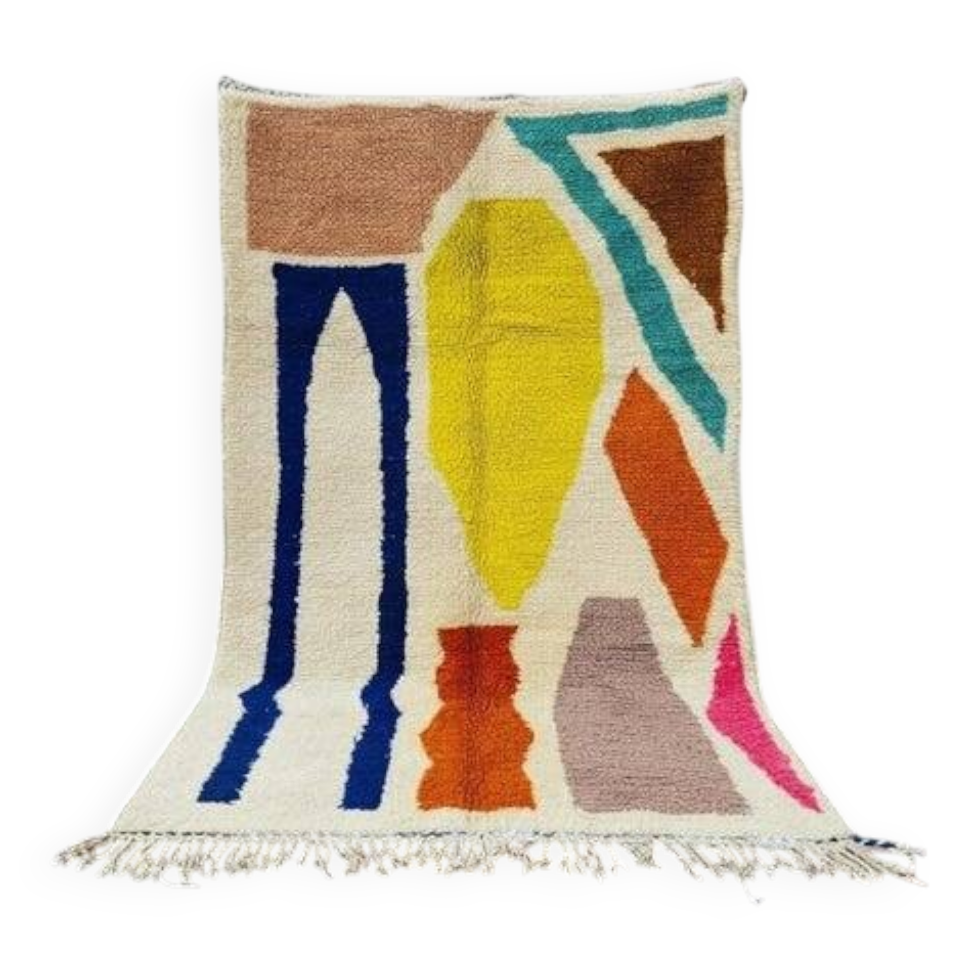 Tapis en laine pure fait main traditionnelle taille 200 x 300 cm