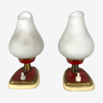 Pair of midcentury Italian table lamps or sconces