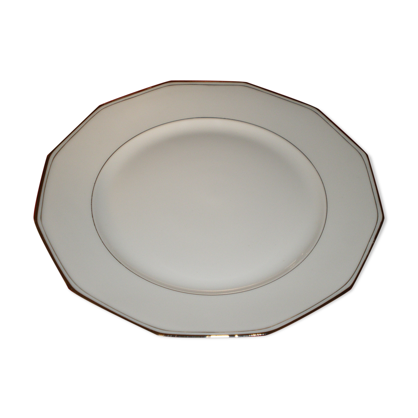 6 Art Deco flat plates, in Limoges porcelain