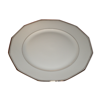 6 Assiettes plates Art Déco, en porcelaine de Limoges