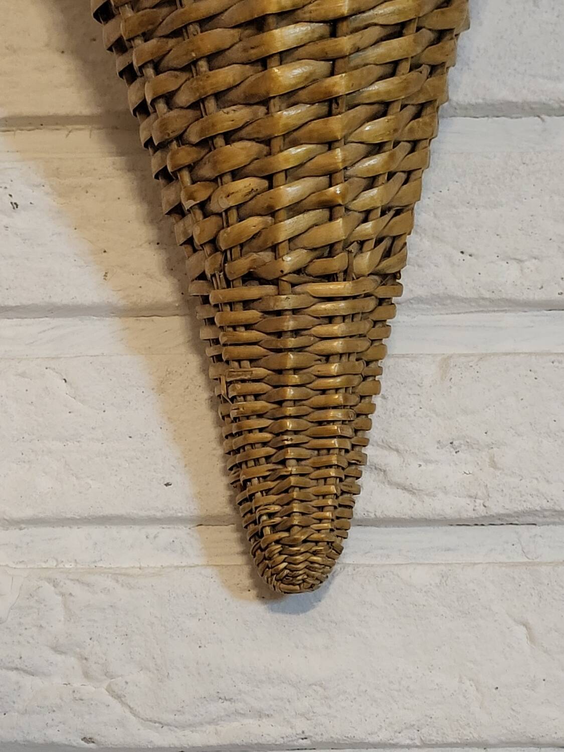 Cornucopia rattan basket