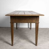 Old wooden farmhouse table