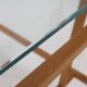 Danish modern coffee table / side table / Henning Nørgaard attributed / oak / glass / 1970s