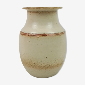 Speckled brown ceramic vase 15.5cm