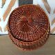 Round wicker basket