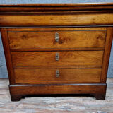 Lady chest of drawers Louis Philippe period in solid walnut around 1830