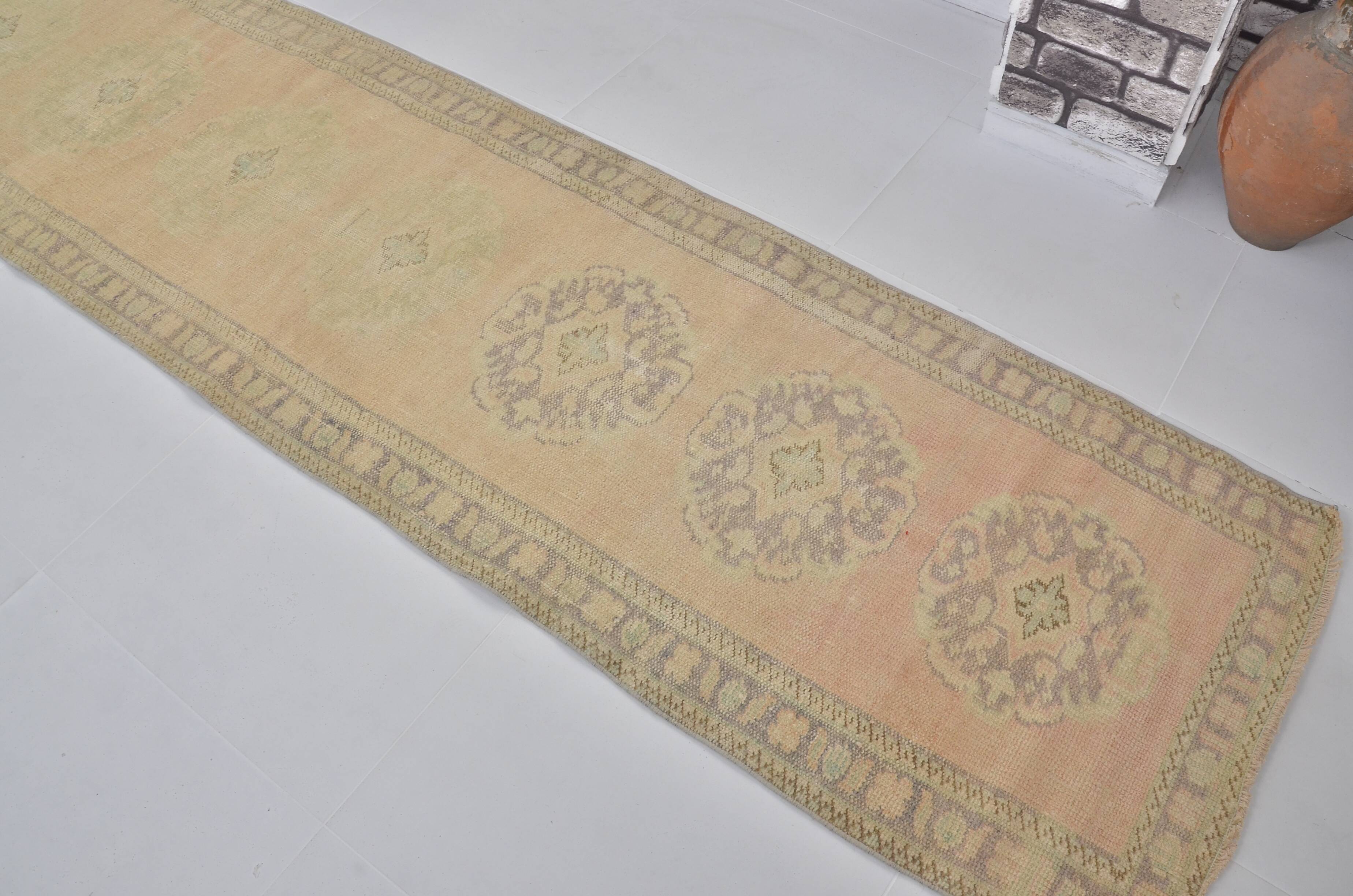 Oushak Vintage Handknotted Runner Rug sku 2295