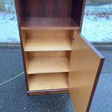1970s wooden Scandinavian display cabinet with lighting