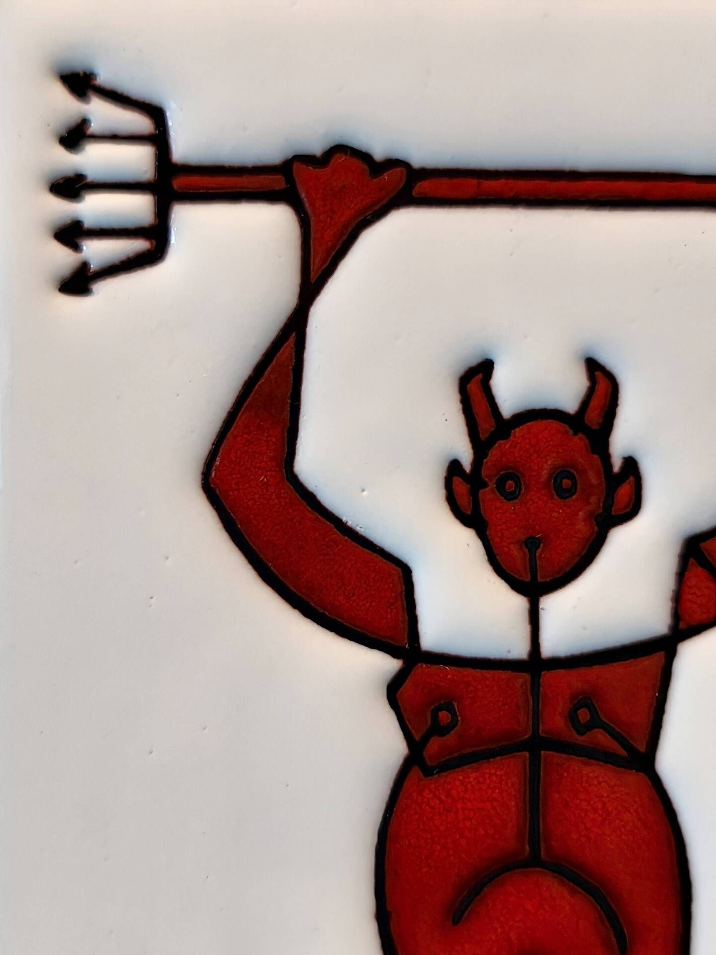 Ceramic tile 1987 — The Devil of Timanfaya by César Manrique