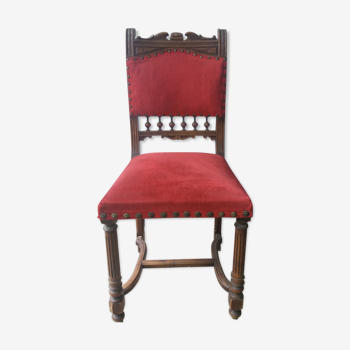 Red velvet chair