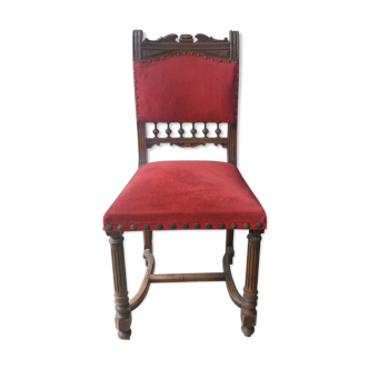 Red velvet chair