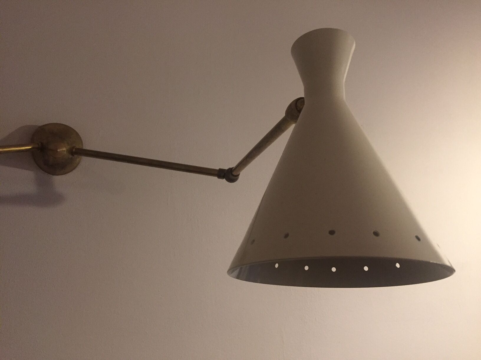 Murable applied Italian double - articulated - Lampshade metal painted white