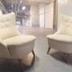 Armchair wing chair egg Barrel 50s modernist