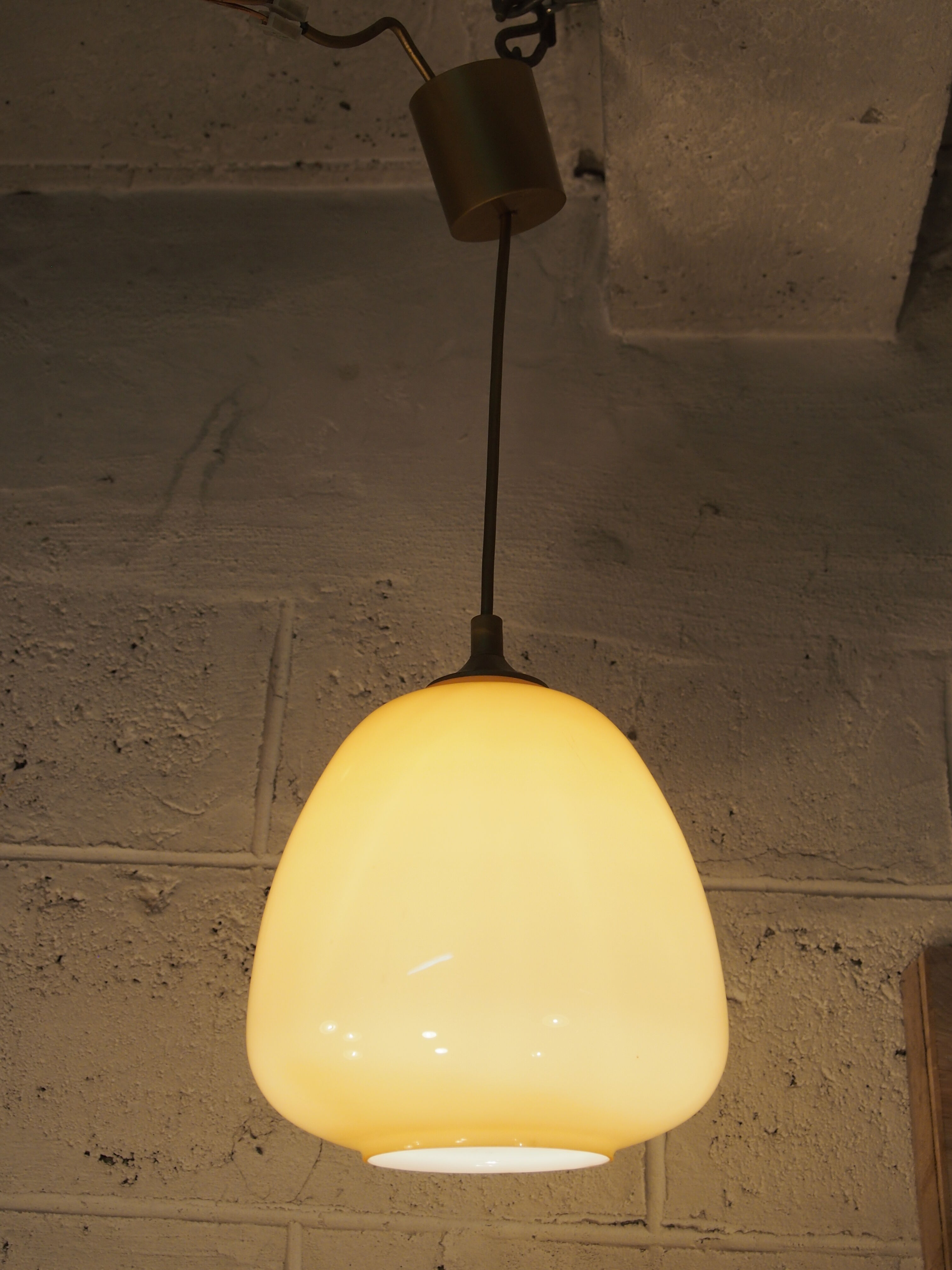 Suspension de Venini en verre couleur ambre